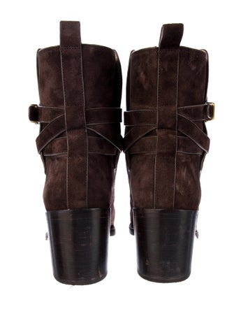 Veronica Beard Suede Moto Boots