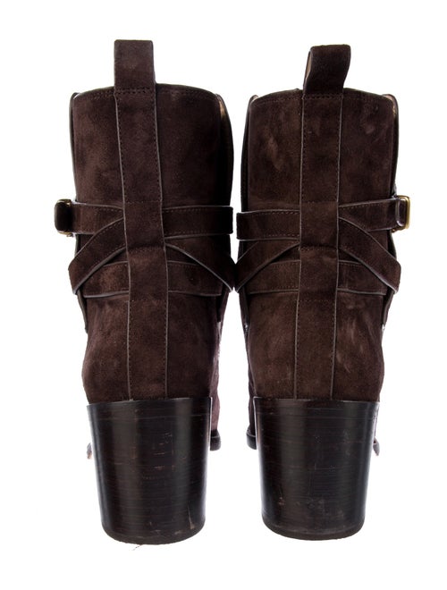Veronica Beard Suede Moto Boots