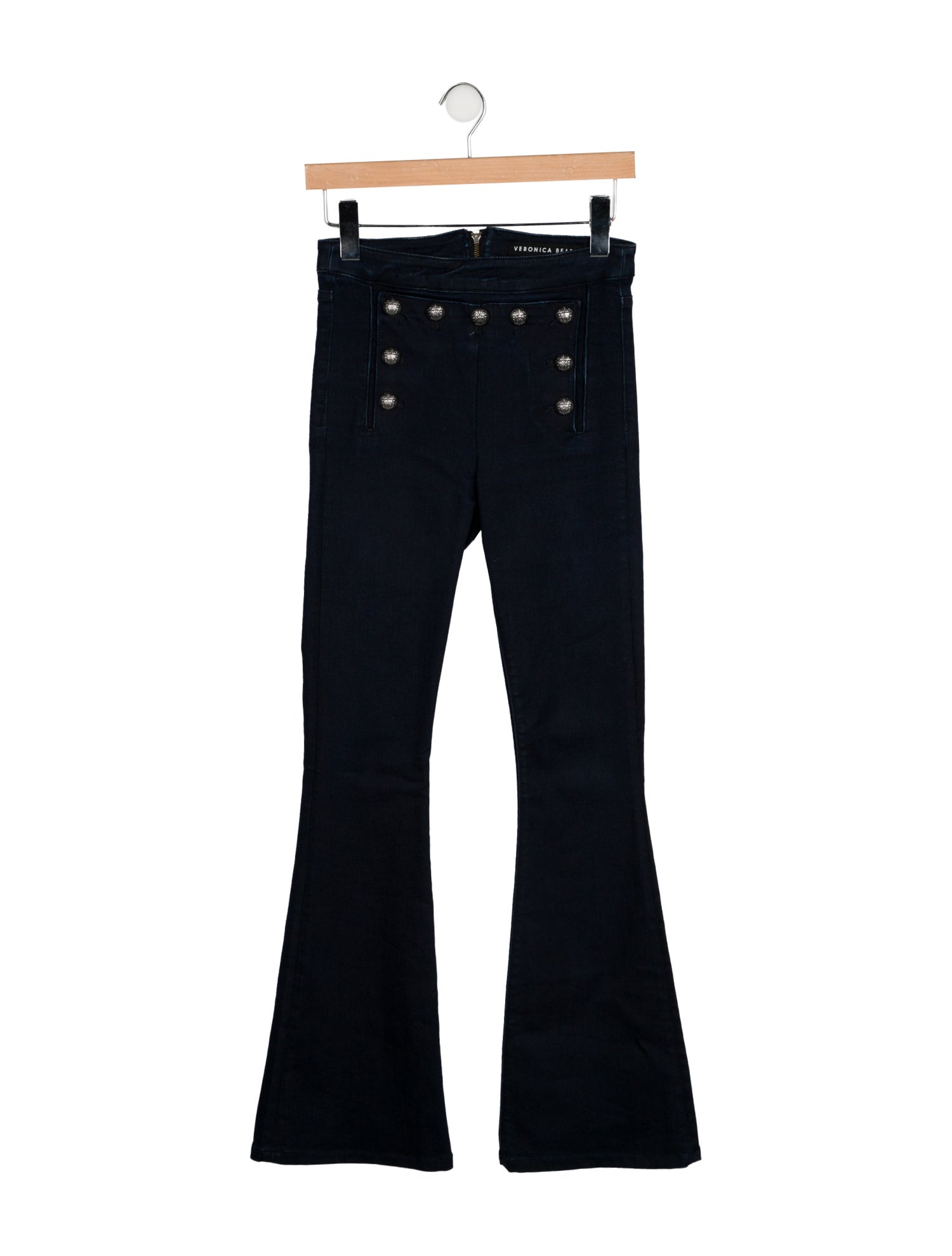 Veronica Beard Mid-Rise Wide Leg Jeans