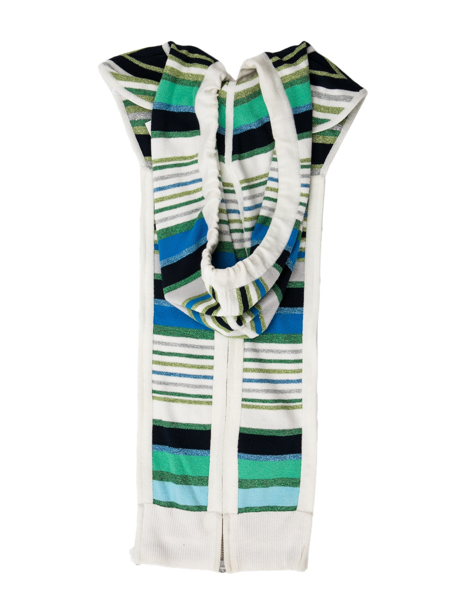 Veronica Beard Green striped dickey