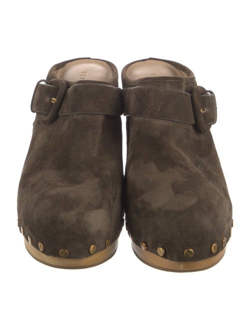 Veronica Beard Suede Studded Accents Mules