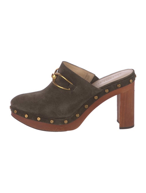 Veronica Beard Suede Studded Accents Mules