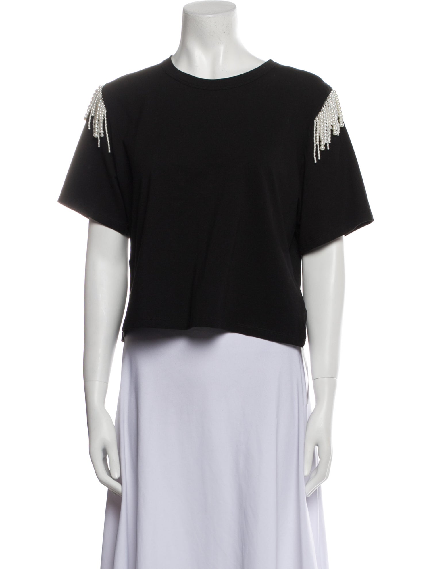 Veronica Beard Crew Neck Short Sleeve Crop Top w/ Tags