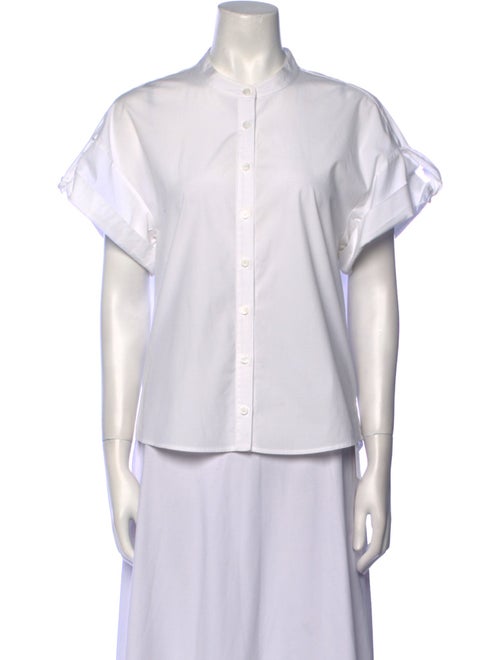 Veronica Beard Short Sleeve Button-Up Top