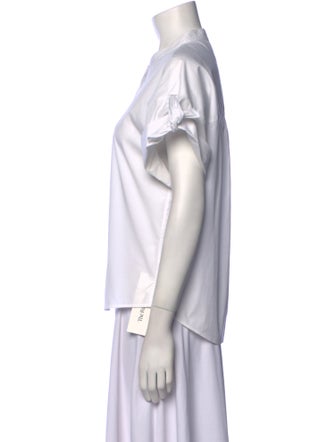 Veronica Beard Short Sleeve Button-Up Top