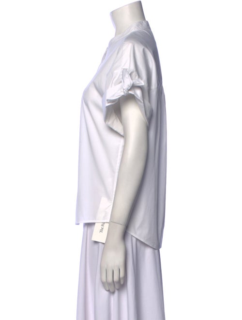 Veronica Beard Short Sleeve Button-Up Top