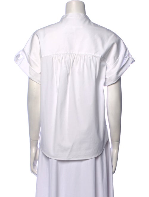 Veronica Beard Short Sleeve Button-Up Top