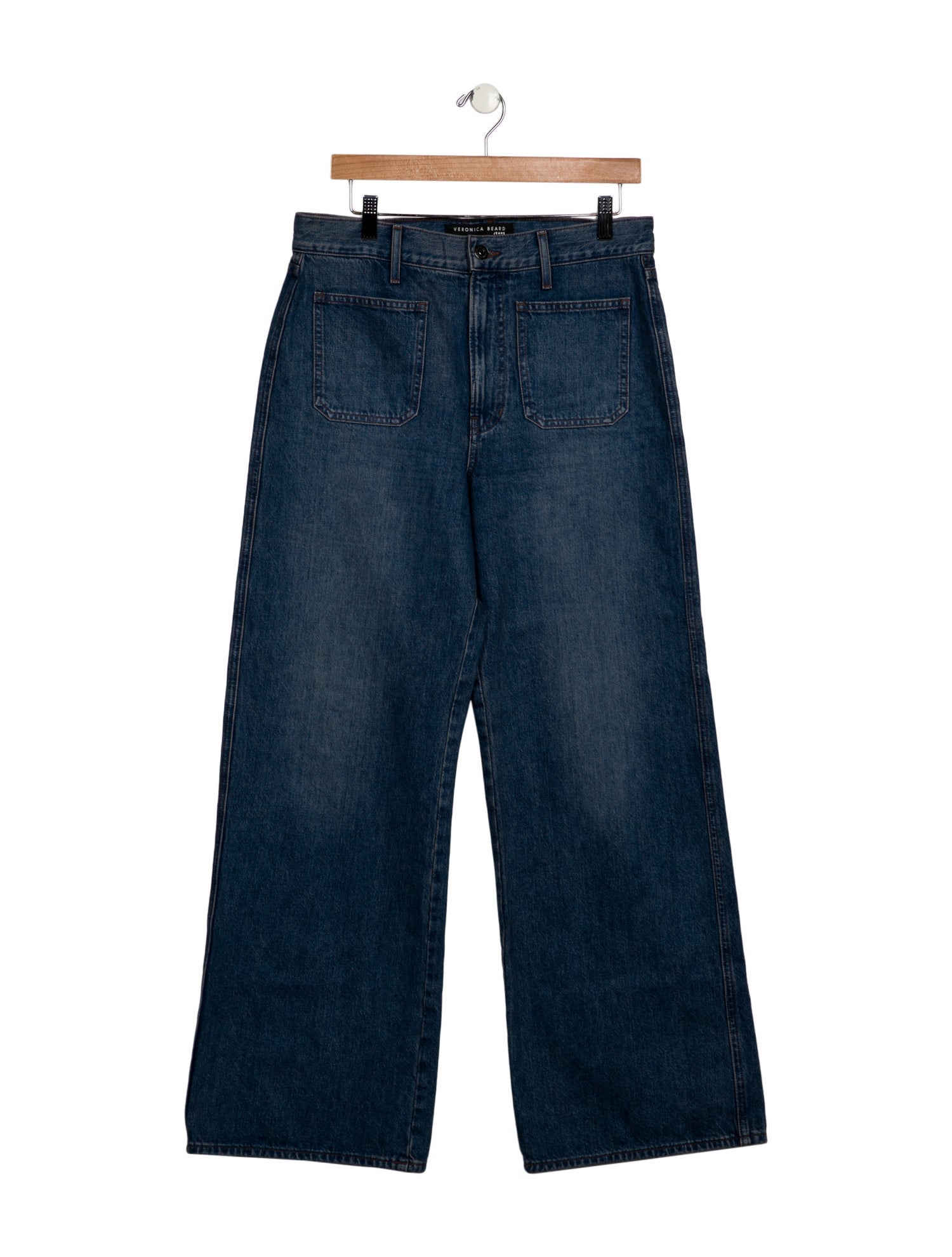 Veronica Beard High-Rise Wide Leg Jeans