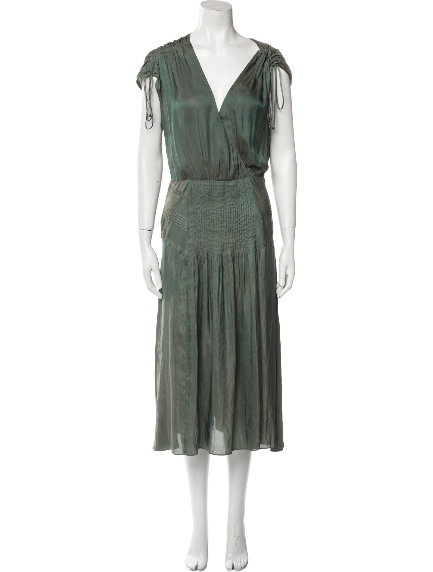 Veronica Beard V-Neck Midi Length Dress