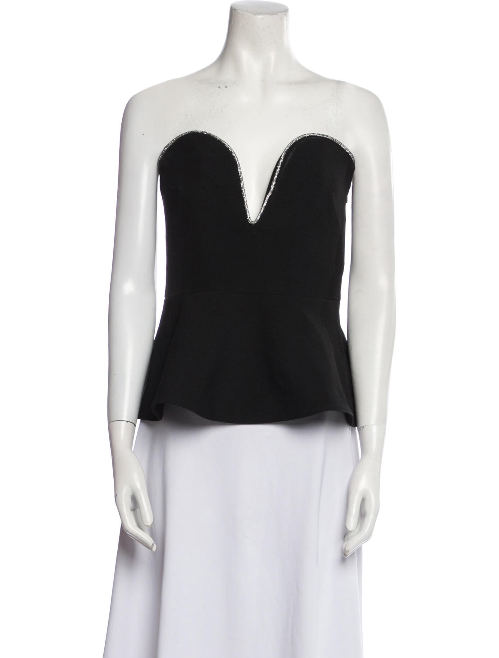 Veronica Beard Strapless Crop Top