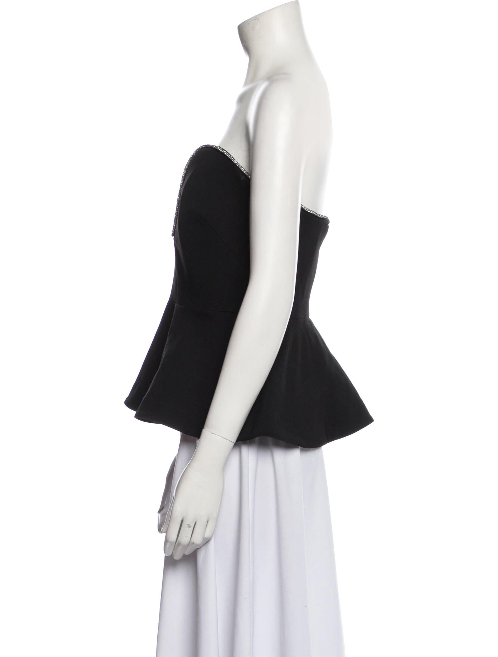 Veronica Beard Strapless Crop Top