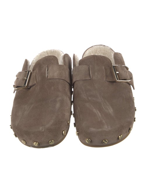 Veronica Beard Suede Studded Accents Mules