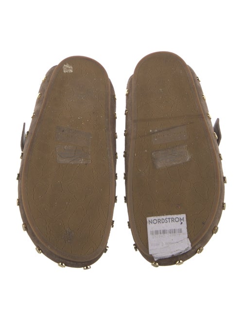 Veronica Beard Suede Studded Accents Mules