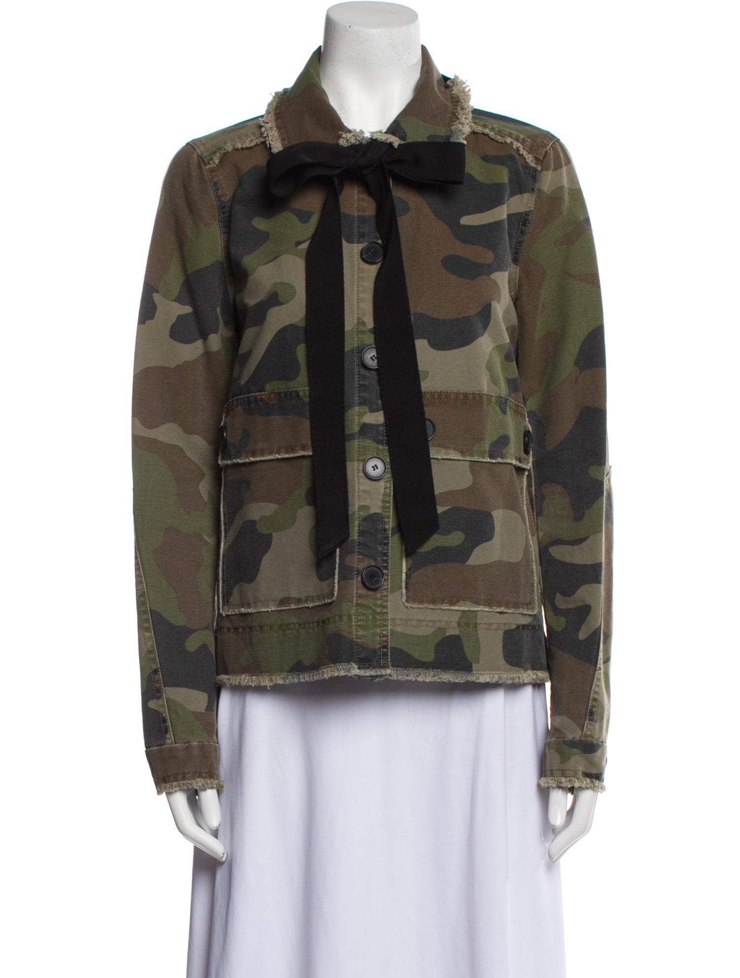 Veronica Beard Camouflage Print Denim Jacket