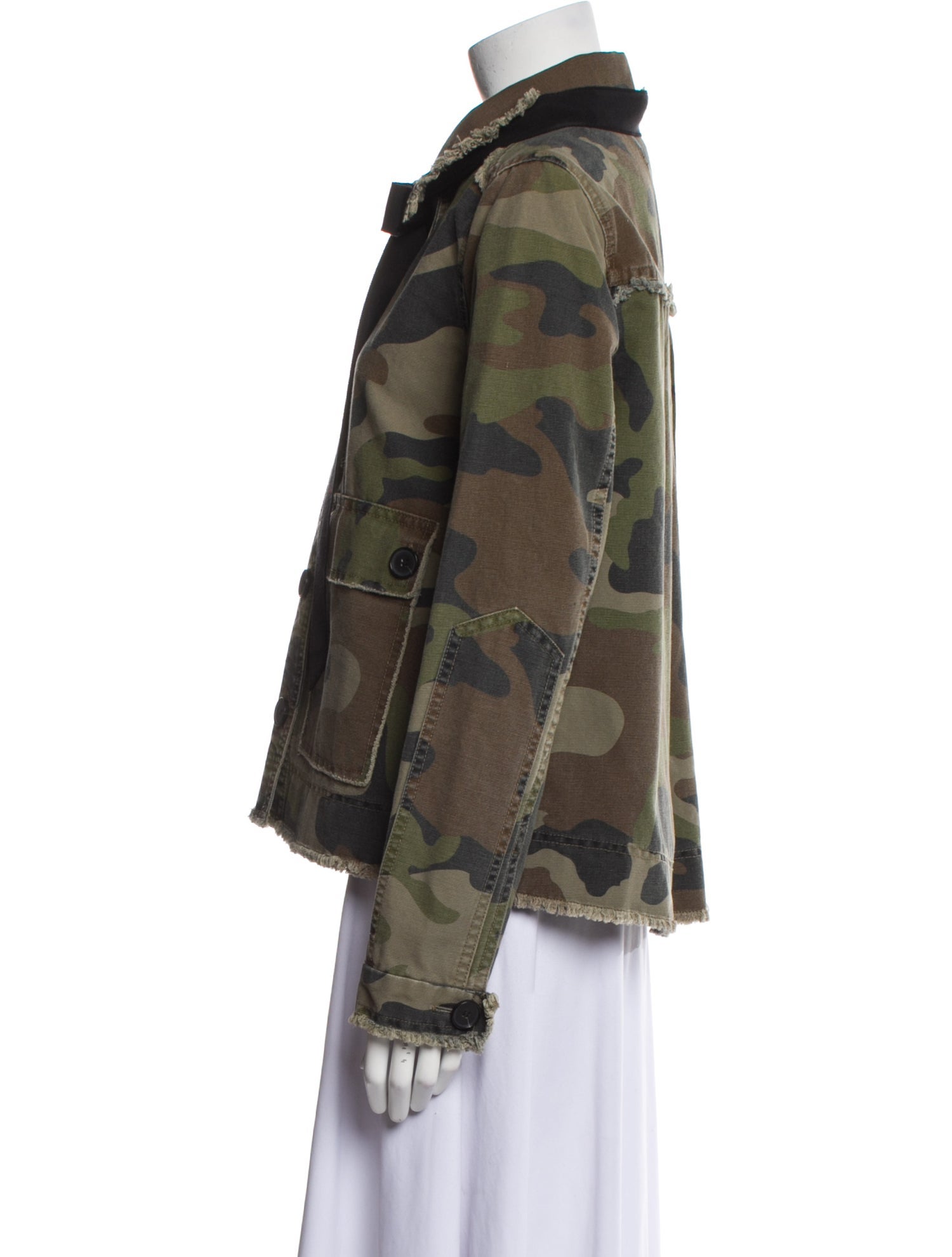 Veronica Beard Camouflage Print Denim Jacket