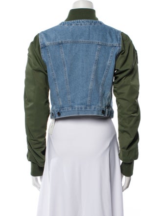 Veronica Beard Colorblock Pattern Denim Jacket