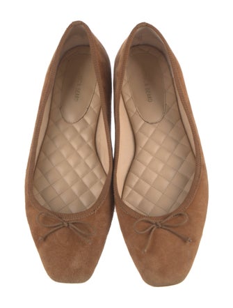 Veronica Beard Suede Bow Accents Ballet Flats