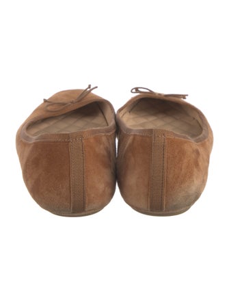 Veronica Beard Suede Bow Accents Ballet Flats