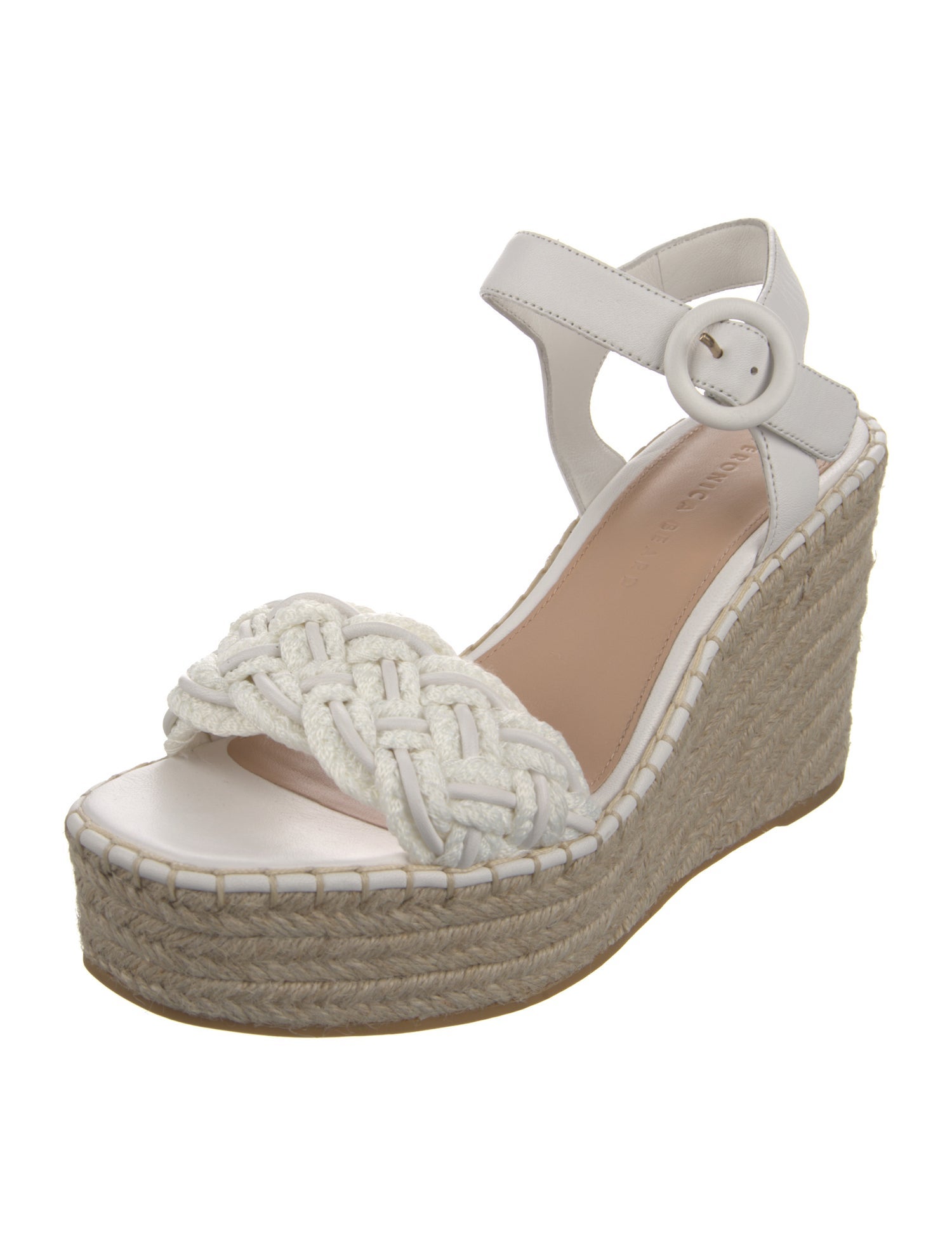 Veronica Beard Leather Floral Print Espadrilles