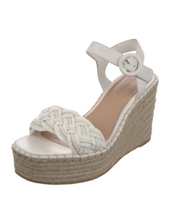 Veronica Beard Leather Floral Print Espadrilles