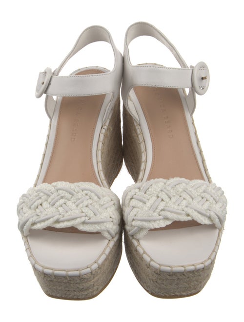 Veronica Beard Leather Floral Print Espadrilles