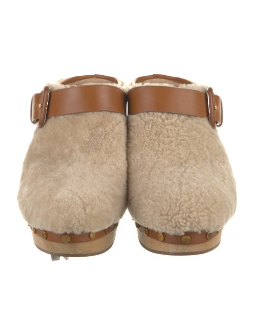 Veronica Beard Shearling Studded Accents Mules