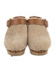 Veronica Beard Shearling Studded Accents Mules