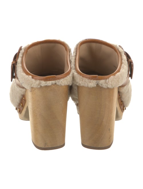 Veronica Beard Shearling Studded Accents Mules