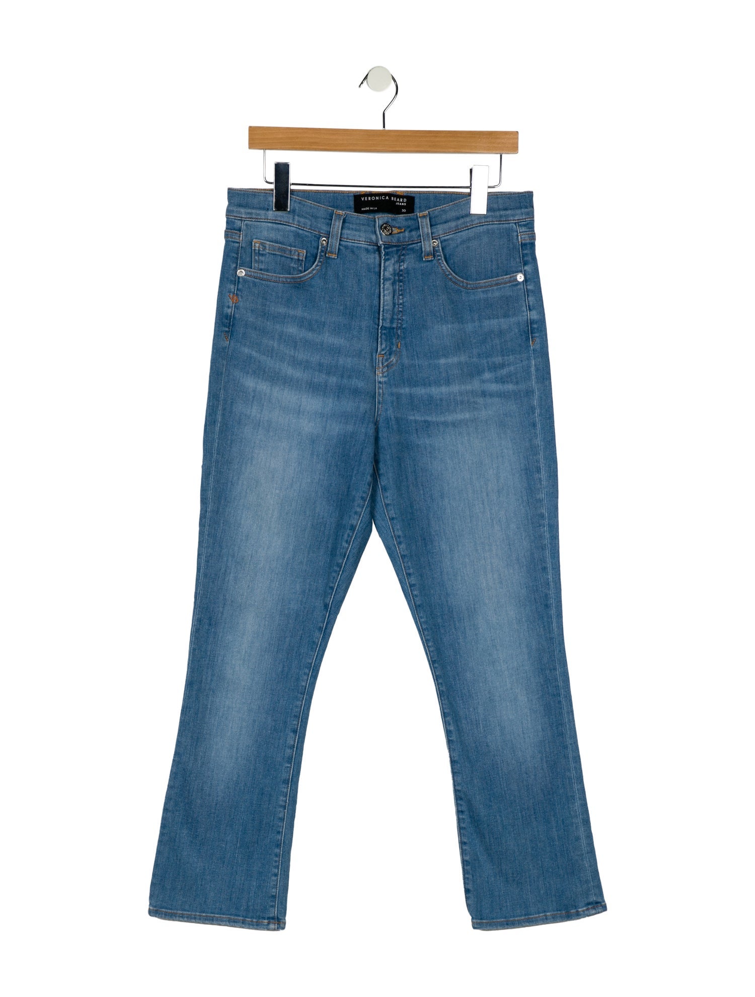 Veronica Beard High-Rise Straight Leg Jeans