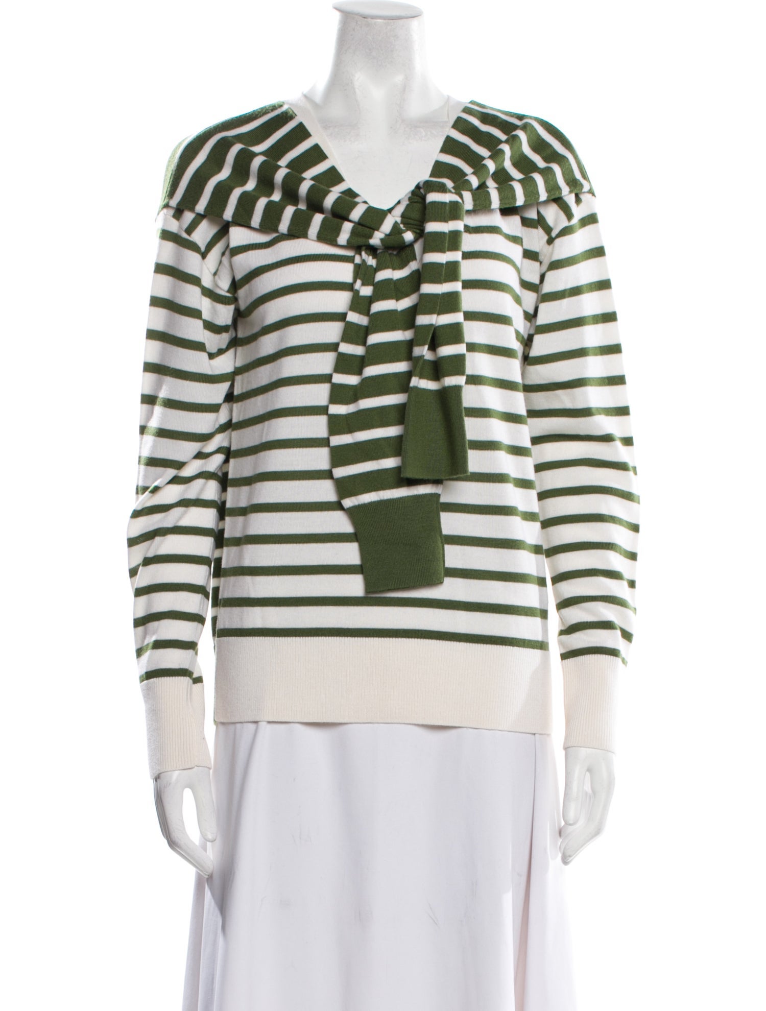 Veronica Beard Merino Wool Striped Sweater