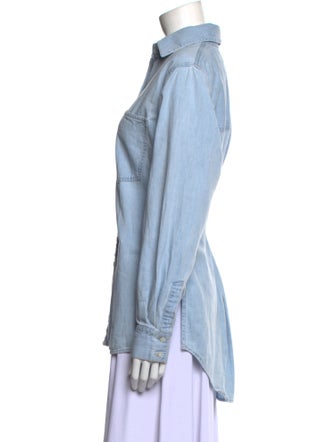 Veronica Beard Long Sleeve Button-Up Top