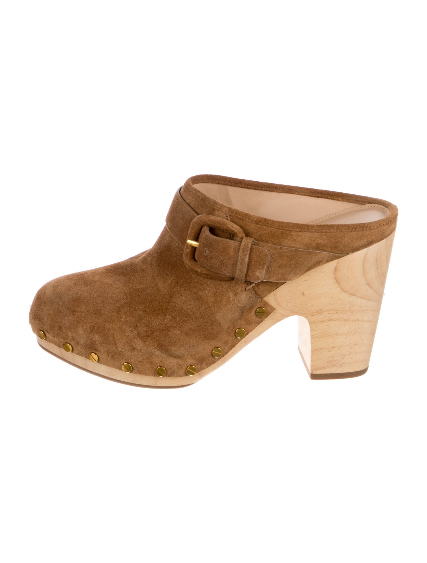 Veronica Beard Suede Studded Accents Mules