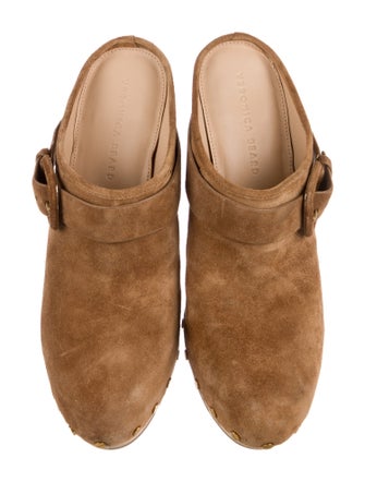 Veronica Beard Suede Studded Accents Mules
