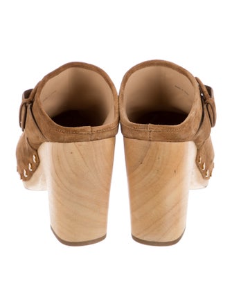 Veronica Beard Suede Studded Accents Mules