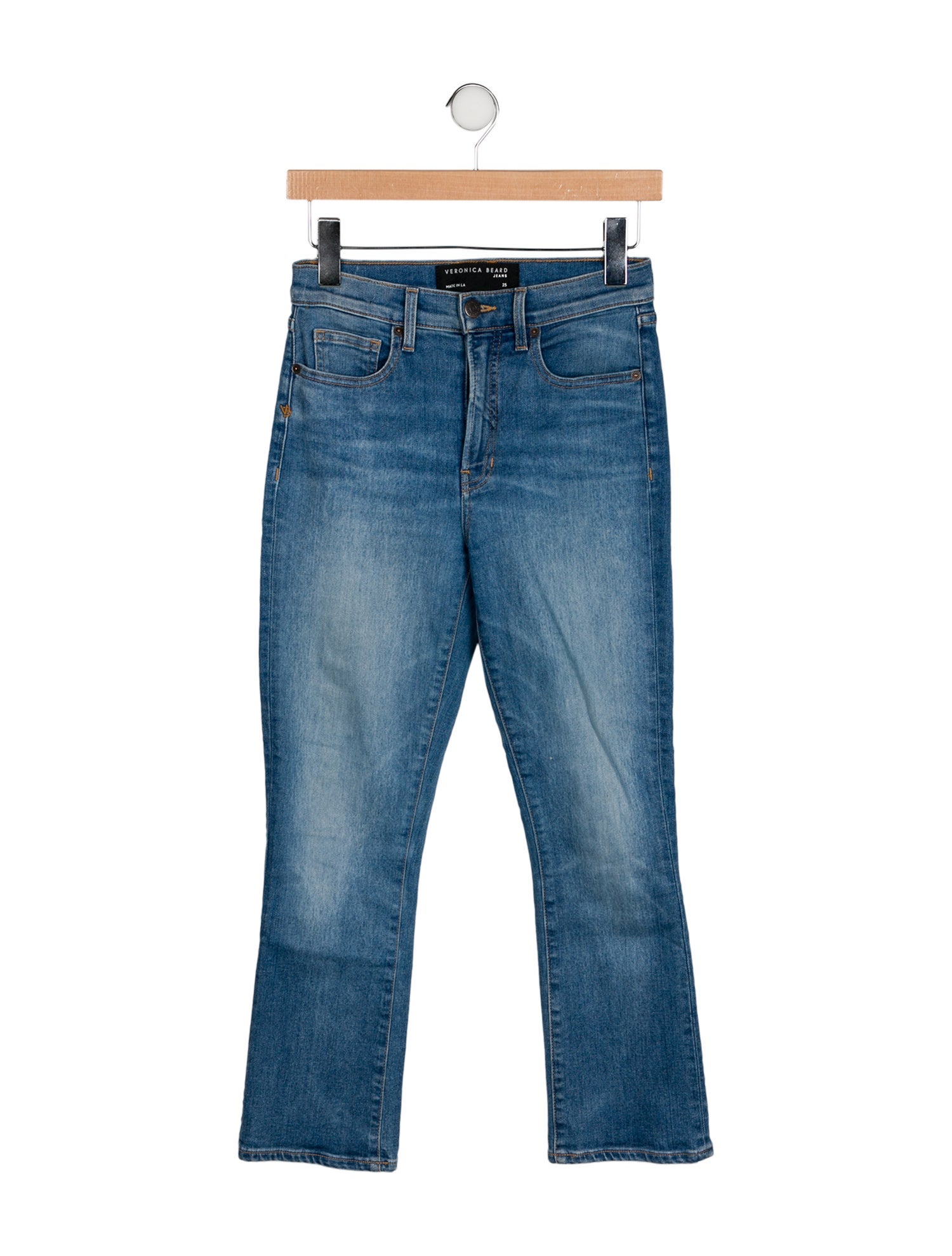 Veronica Beard Mid-Rise Straight Leg Jeans