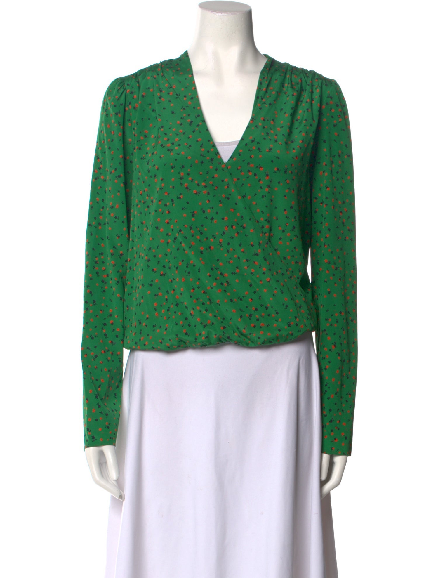 Veronica Beard Silk Floral Print Blouse