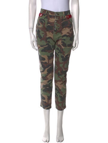 Veronica Beard Pants Camouflage Print Straight Leg S