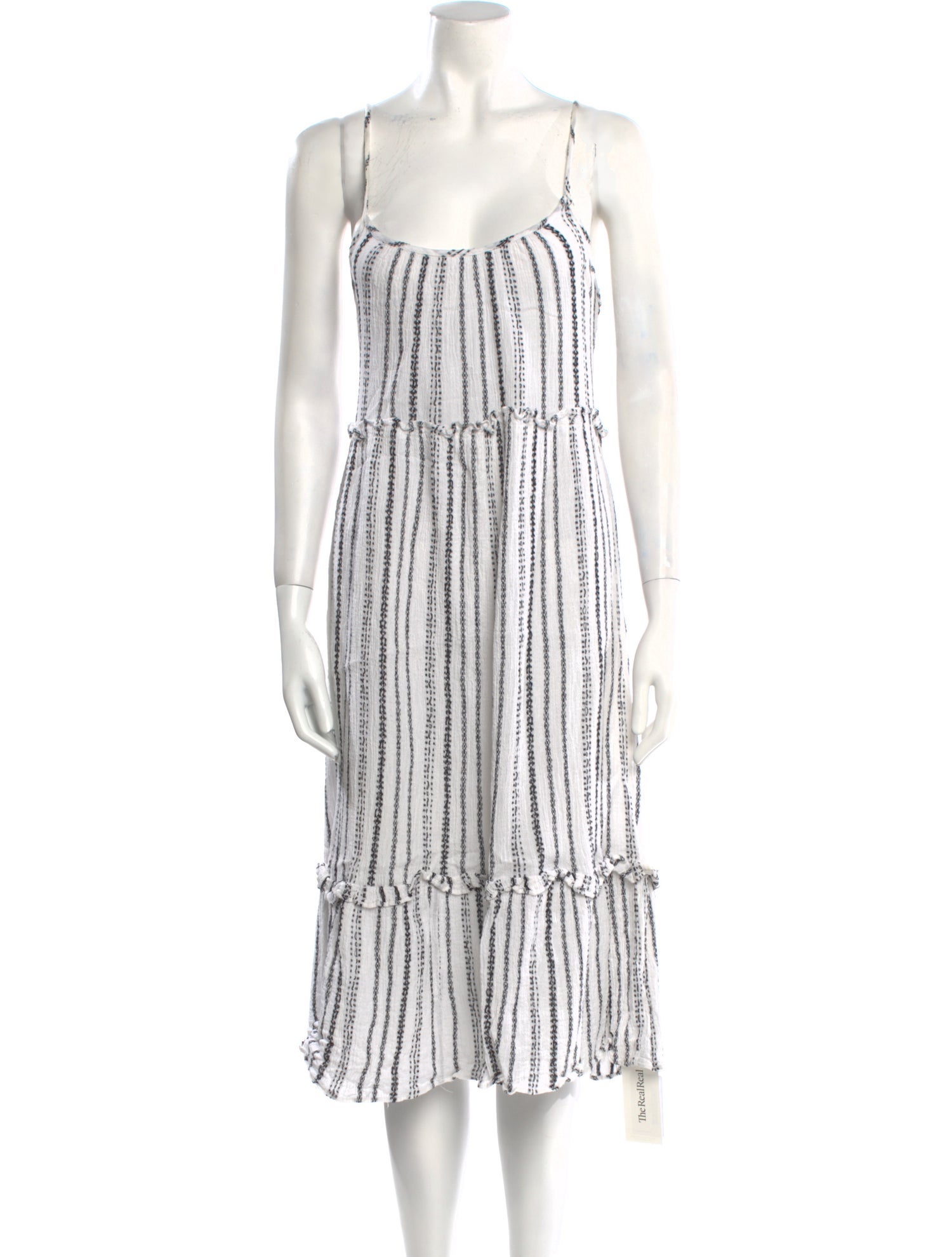 Veronica Beard Striped Midi Length Dress