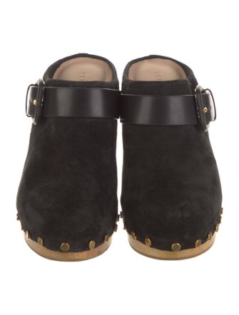 Veronica Beard Suede Studded Accents Slides