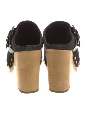 Veronica Beard Suede Studded Accents Slides