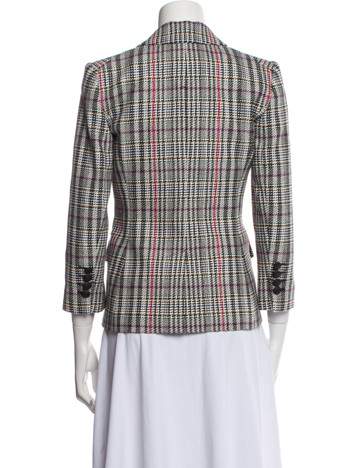 Veronica Beard Plaid Print Blazer