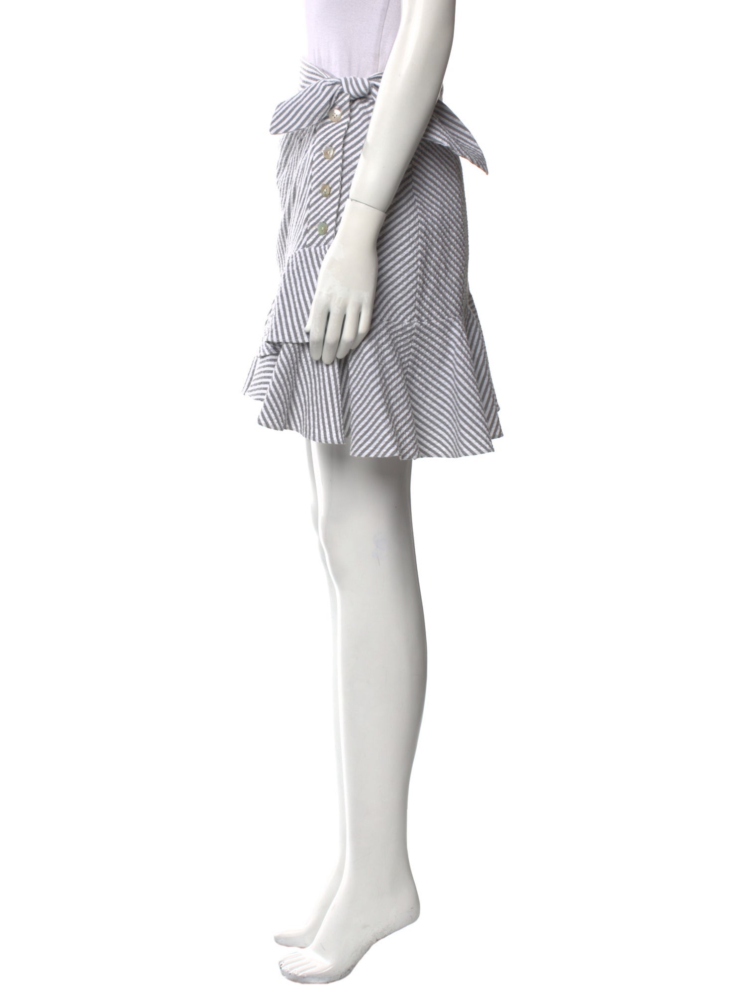 Veronica Beard Striped Mini Skirt