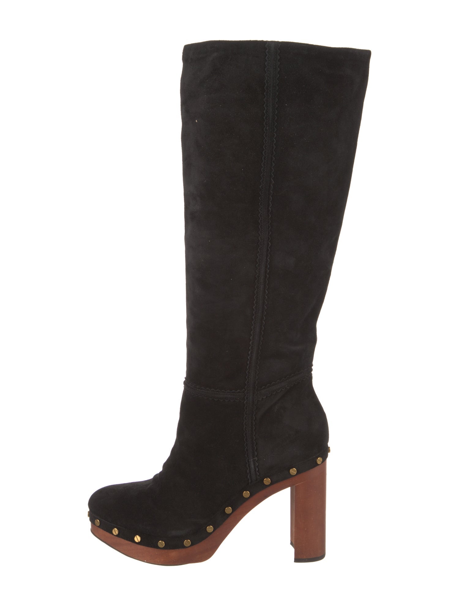 Veronica Beard Suede Colorblock Pattern Boots