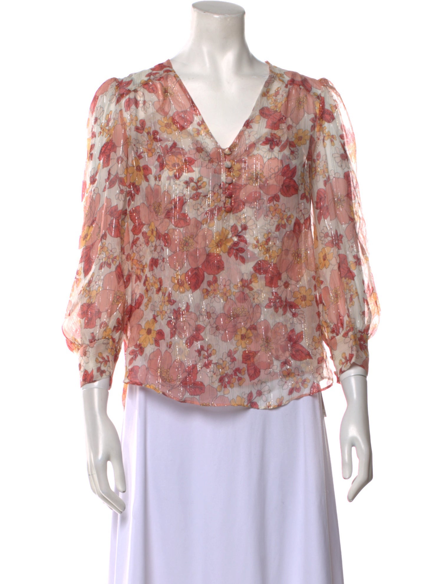 Veronica Beard Silk Floral Print Blouse w/ Tags