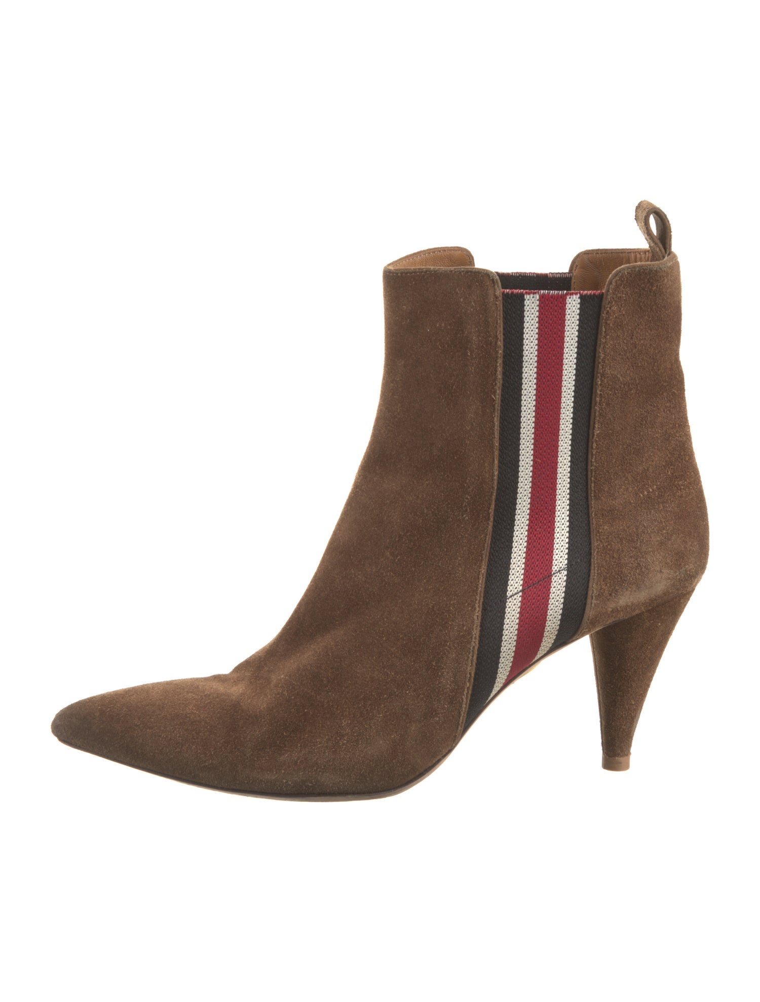 Veronica Beard Suede Striped Chelsea Boots