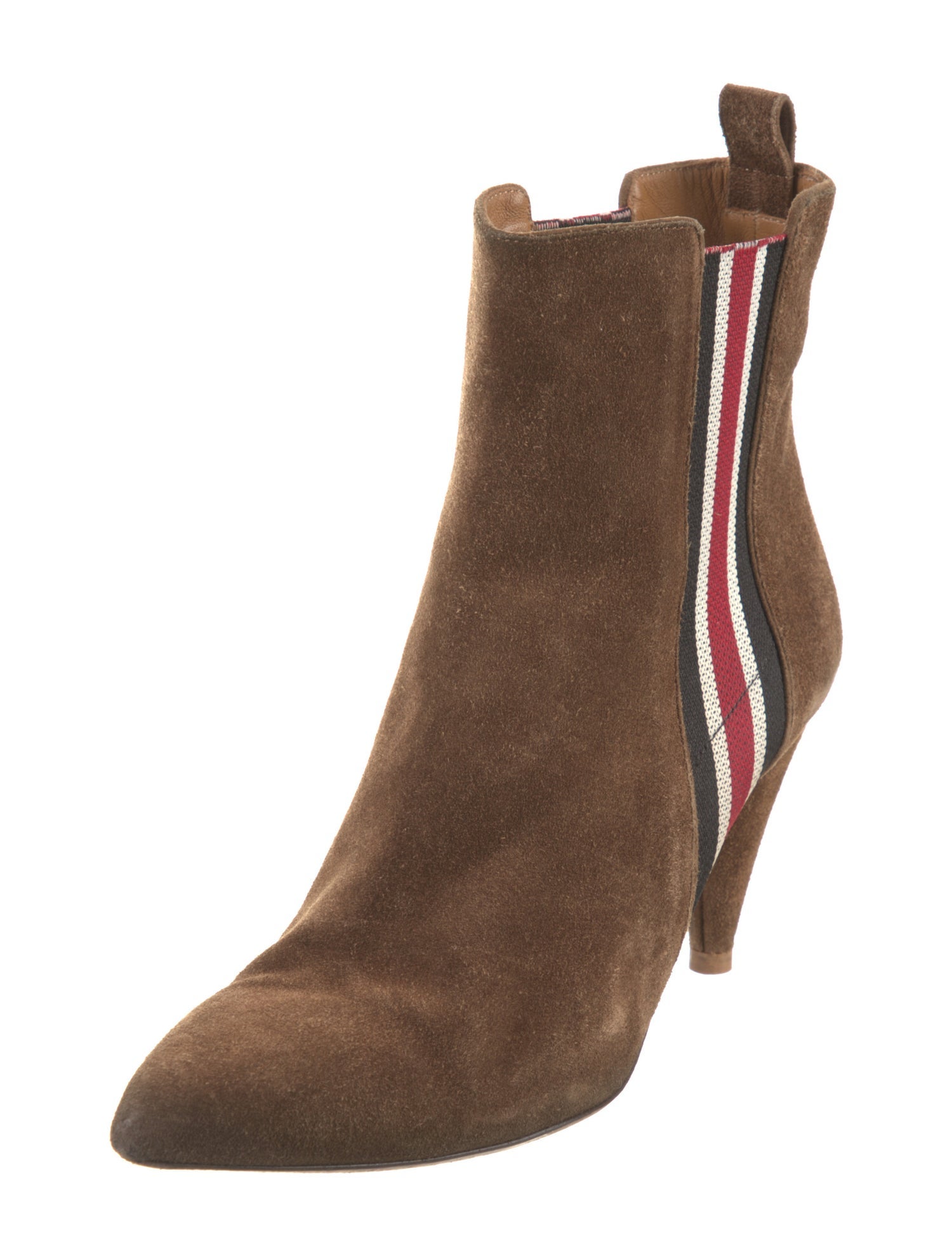 Veronica Beard Suede Striped Chelsea Boots