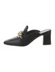 Veronica Beard Leather Chain-Link Accents Mules