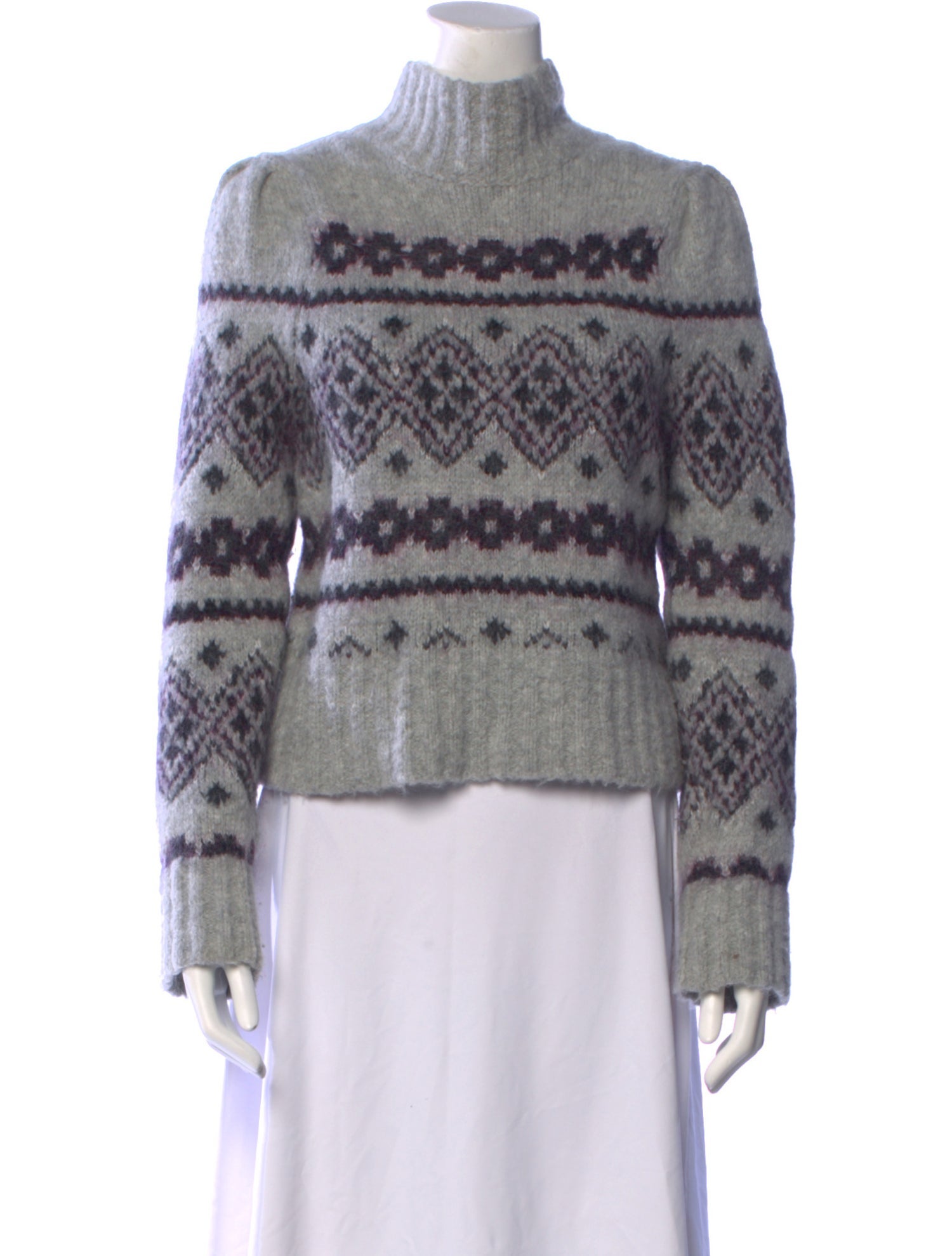 Veronica Beard Printed Turtleneck Sweater