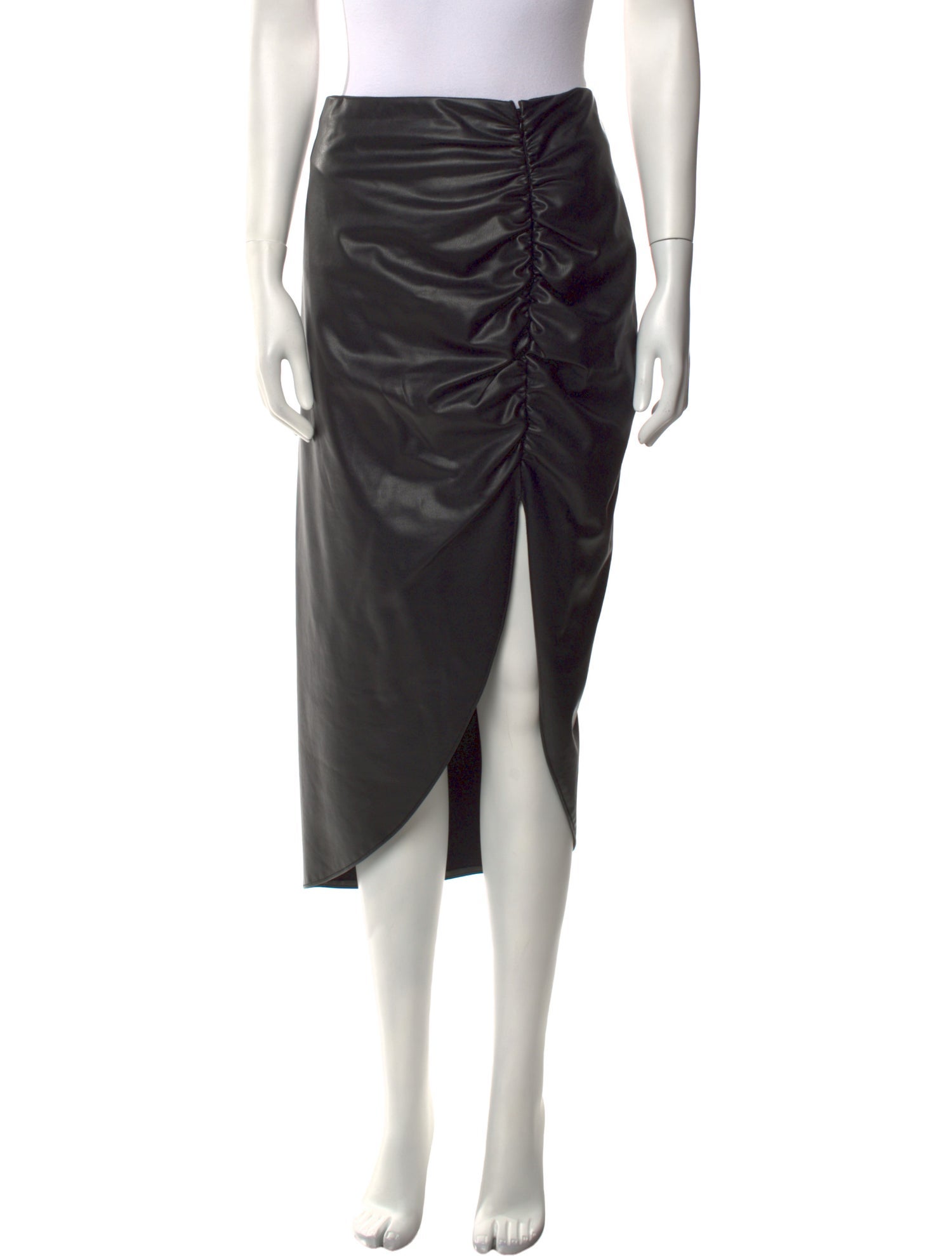Veronica Beard Faux Leather Midi Length Skirt
