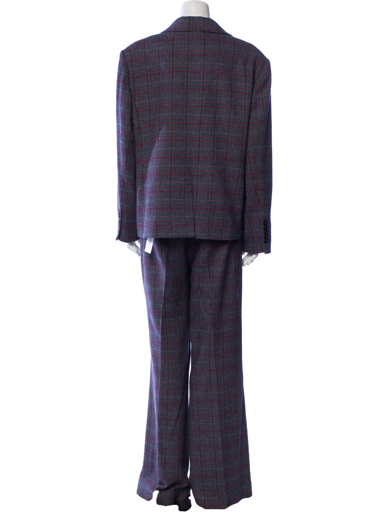 Veronica Beard Plaid Print Pantsuit